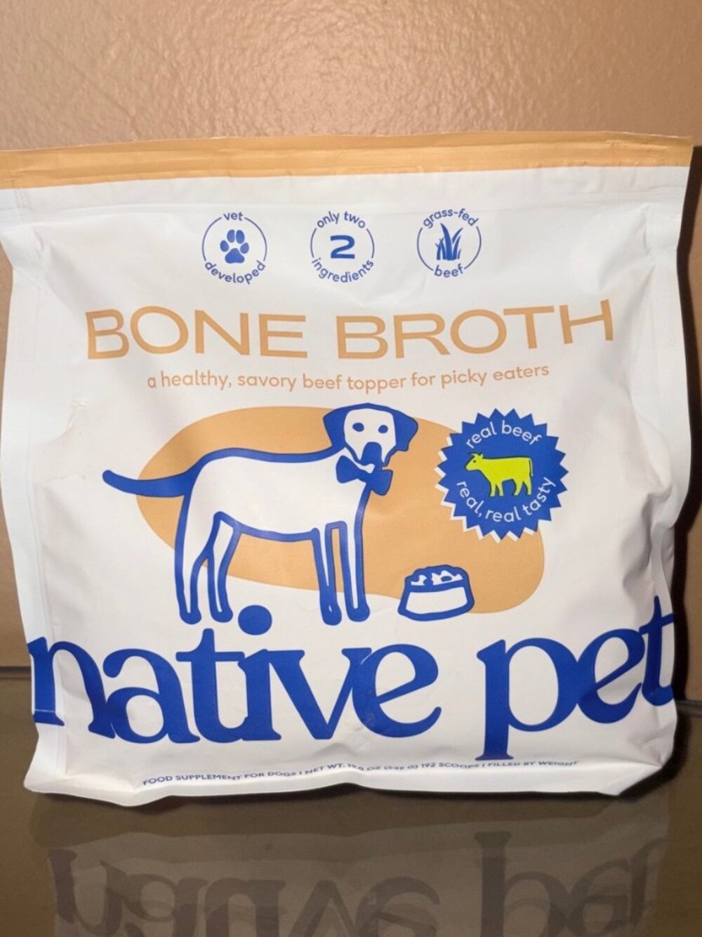 Native Pet Bone Broth NEW Large 192 Scoops Dog Cat Toppers Hydration Nutrition
